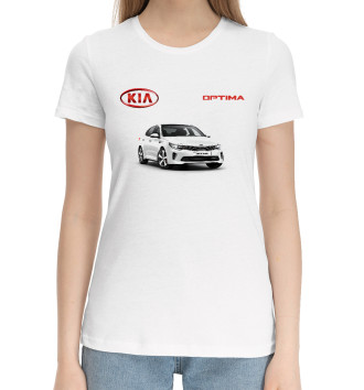 Женская Хлопковая футболка KIA Optima