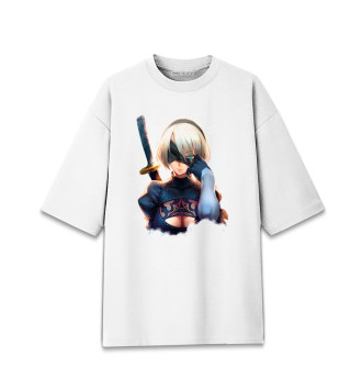 Женская Хлопковая футболка оверсайз 2b Nier Automata art