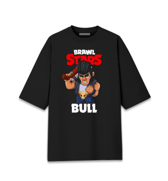 Хлопковая футболка оверсайз Brawl Stars, Bull