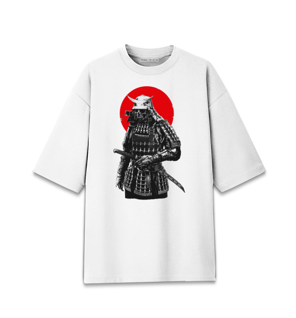 Мужская Хлопковая футболка оверсайз Мертвый самурай