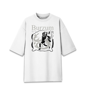 Женская Хлопковая футболка оверсайз BURZUM SERPENT SLAYER