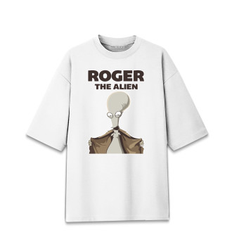 Мужская Хлопковая футболка оверсайз Roger