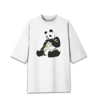 Хлопковая футболка оверсайз Панда
