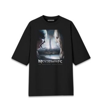 Хлопковая футболка оверсайз Nevermore