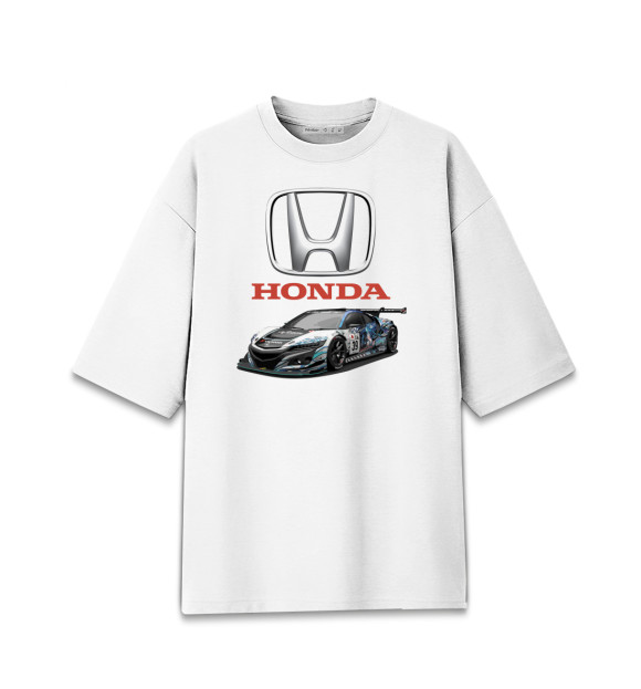 Мужская Хлопковая футболка оверсайз Honda Motorsport