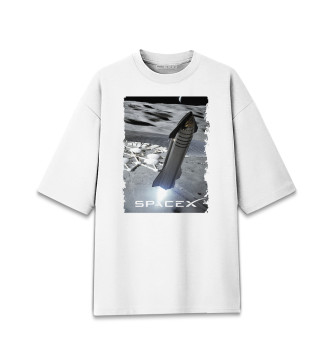 Мужская Хлопковая футболка оверсайз Старт Space x