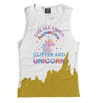 Майка для девочек Glitter and Unicorn