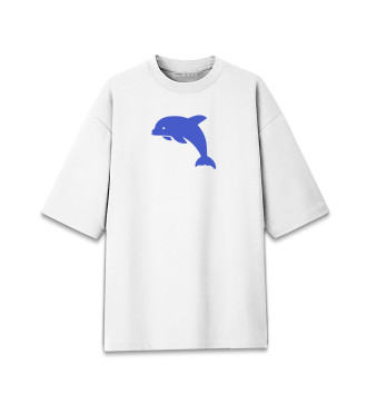 Хлопковая футболка оверсайз Дельфин