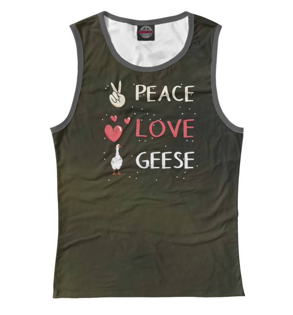Майка Peace Love Geese для девочек 