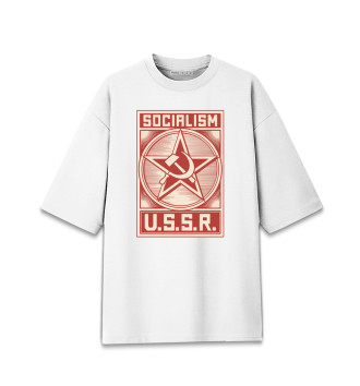 Женская Хлопковая футболка оверсайз USSR
