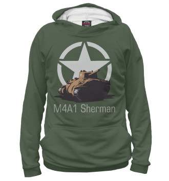 Мужское Худи Средний танк M4A1 Sherman