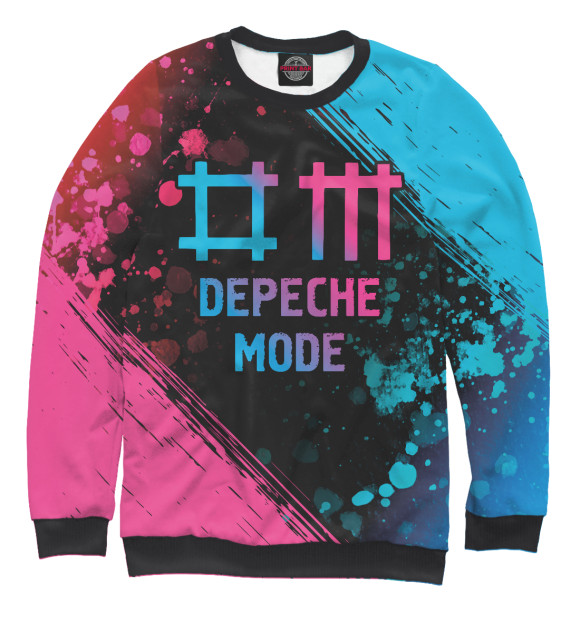 Свитшот Depeche Mode Neon Gradient (colors) для девочек 