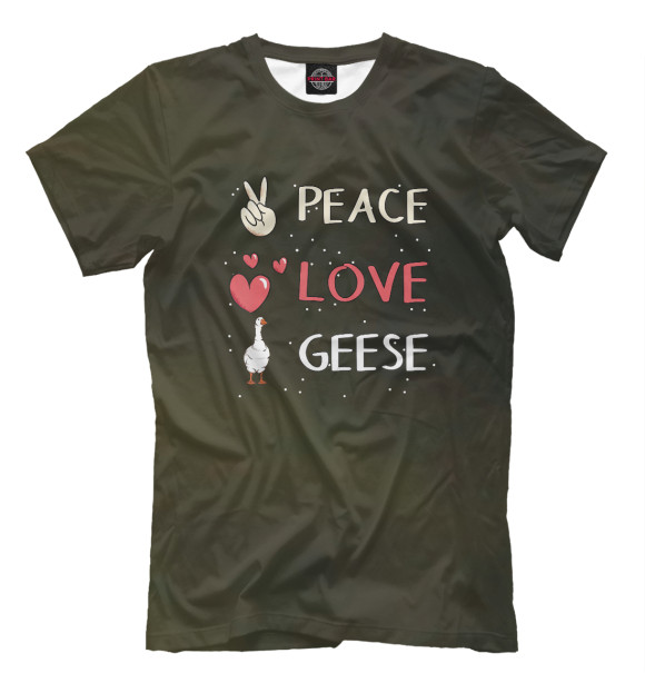 Футболка Peace Love Geese для мальчиков 
