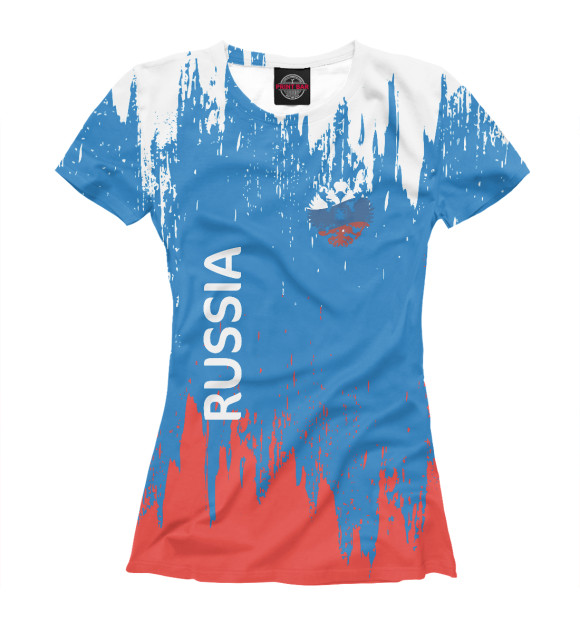 Футболка Флаг и герб России для девочек 