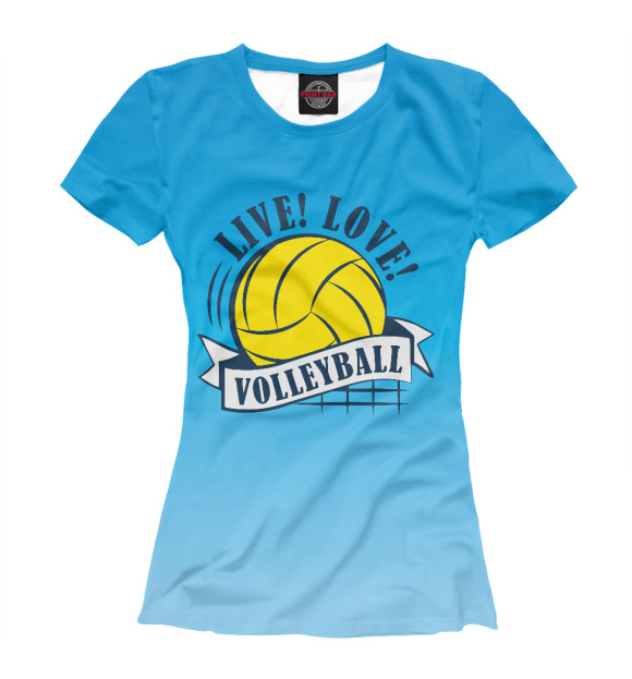 Футболка Live! Live! Volleyball! для девочек 