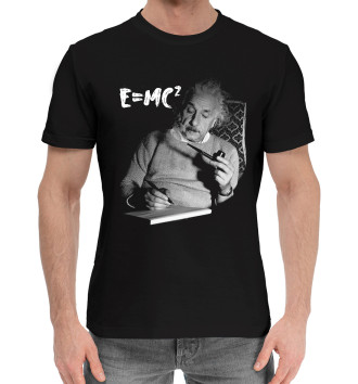 Мужская Хлопковая футболка Альберт Эйнштейн