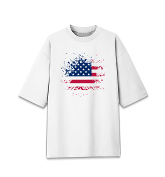 Хлопковая футболка оверсайз США