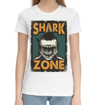 Хлопковая футболка Shark Zone