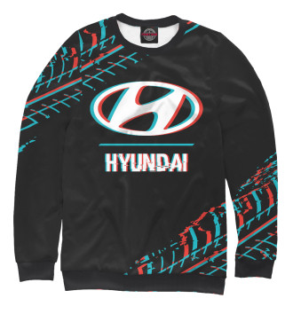 Свитшот для мальчиков Значок Hyundai Glitch