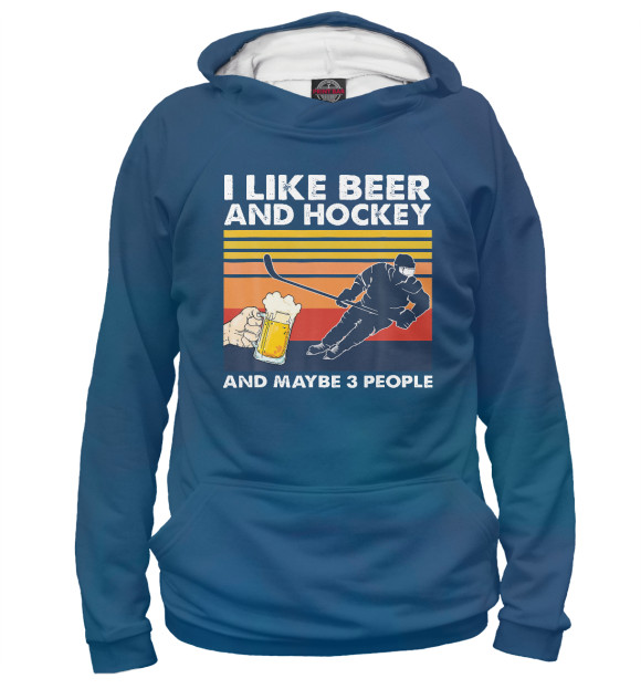 Женское Худи I Like Beer And Hockey