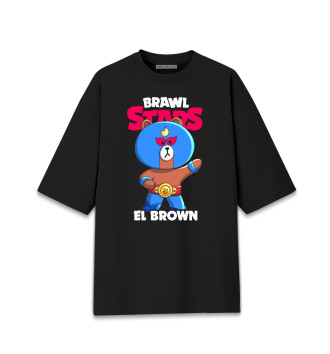 Хлопковая футболка оверсайз Brawl Stars, El Brown