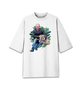 Хлопковая футболка оверсайз Путин