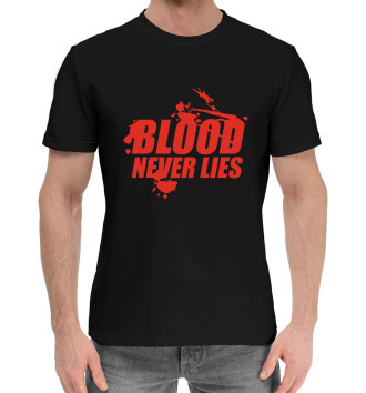 Мужская Хлопковая футболка Кровь не врёт