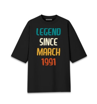 Хлопковая футболка оверсайз Legend Since March 1991
