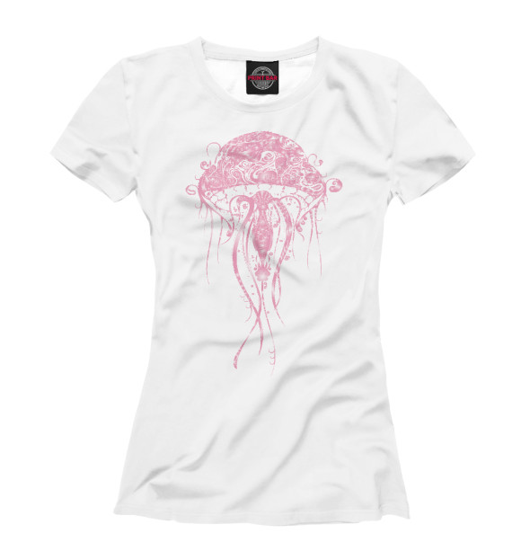 Женская Футболка Розовая медуза