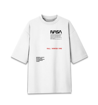 Женская Хлопковая футболка оверсайз Nasa