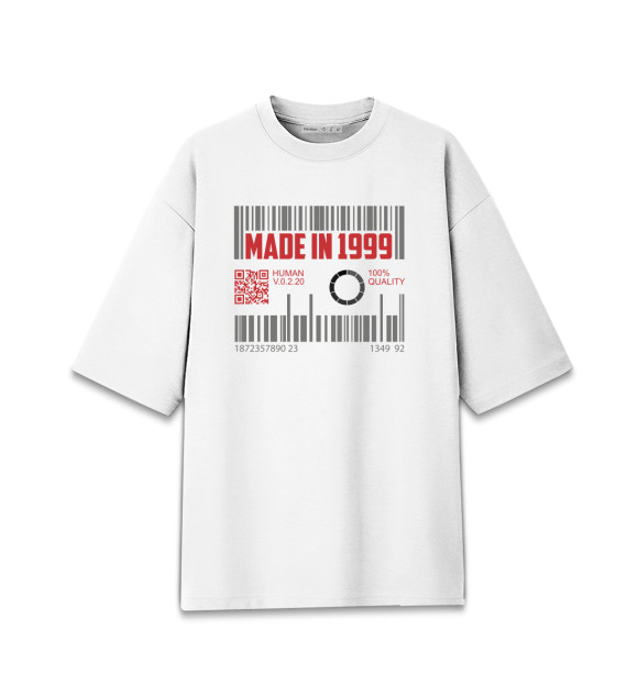 Женская Хлопковая футболка оверсайз Made in 1999