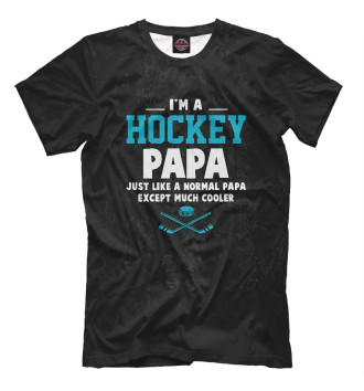Мужская Футболка I'm A Hockey Papa