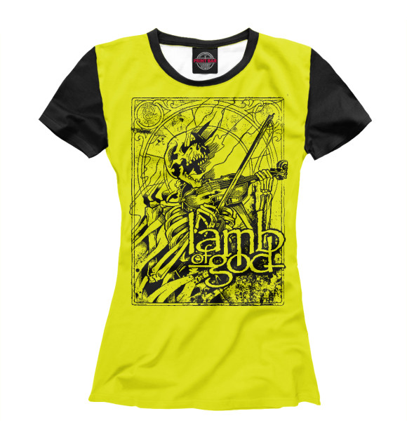 Футболка Lamb of God (yellow) для девочек 