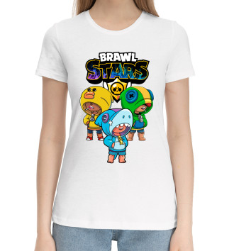 Хлопковая футболка Brawl Stars Leon Trio