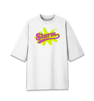 Женская Хлопковая футболка оверсайз Slurm