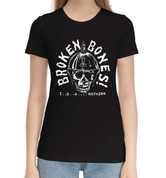 Женская Хлопковая футболка Broken Bones I.O.U. Nothing