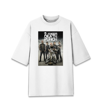 Женская Хлопковая футболка оверсайз Five Finger Death Punch