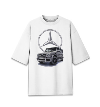Женская Хлопковая футболка оверсайз Mercedes Gelendwagen