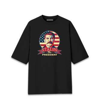 Хлопковая футболка оверсайз Stalin