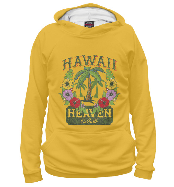 Мужское Худи Hawaii - heaven on earth