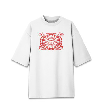 Хлопковая футболка оверсайз Славянское Солнце