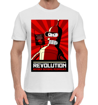 Мужская Хлопковая футболка Revolution Bender Bending Rodriguez