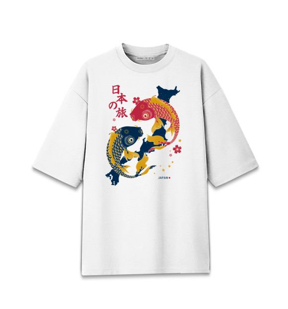 Мужская Хлопковая футболка оверсайз Япония