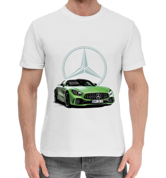 Мужская Хлопковая футболка Mercedes V8 Biturbo