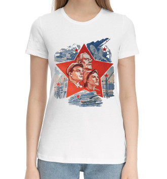 Женская Хлопковая футболка Маяки коммунизма