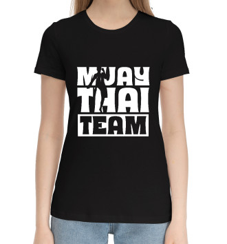 Женская Хлопковая футболка MUAY THAI TEAM