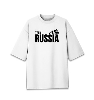 Хлопковая футболка оверсайз Team Russia