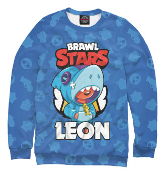 Свитшот для мальчиков Brawl Stars Leon Shark