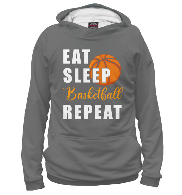 Мужское Худи Eat Sleep Basketball Repeat