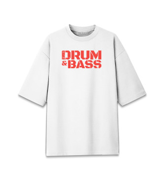 Хлопковая футболка оверсайз Drum and bass